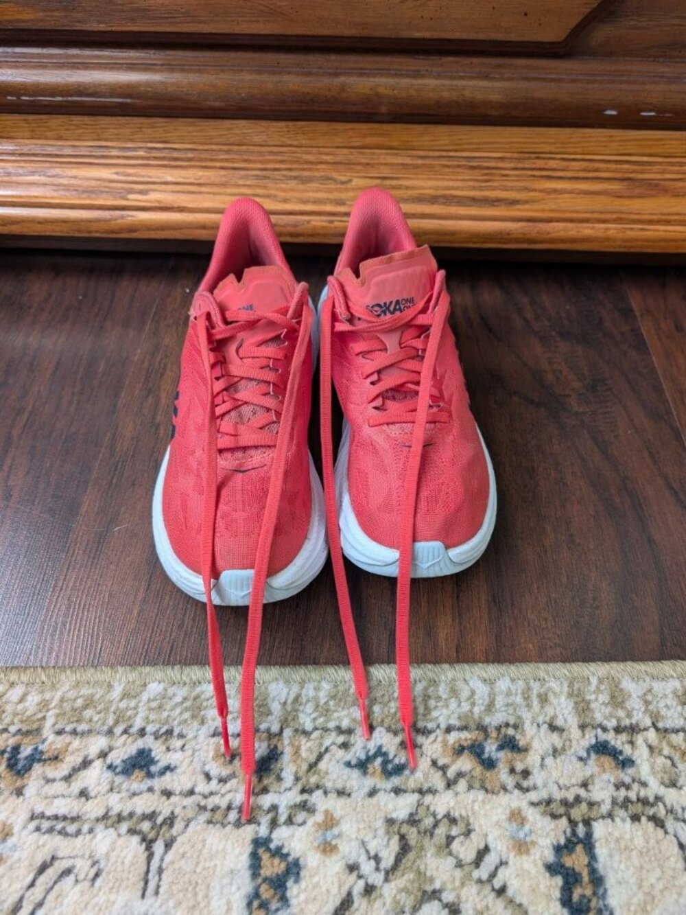 Hoka One One Carbon X 2 Women`s Size 8.5B (Regular) Running Shoes Hot Coral - Picture 11 of 14